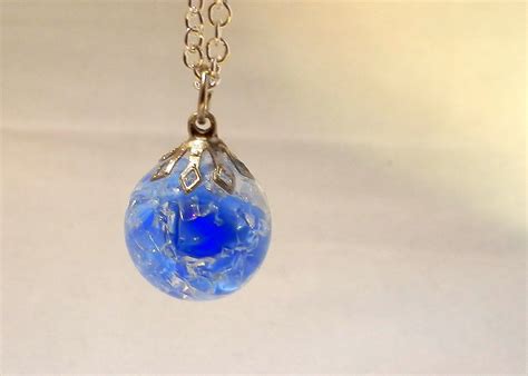 Fried Blue Marble, Jewelry, Blue Jewelry, Necklace, Pendant, Unique Gift. $13.49, via Etsy ...