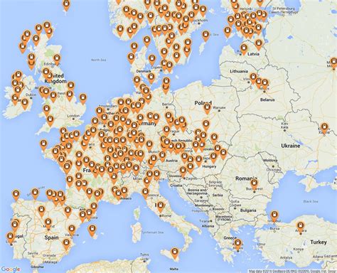 Electric Charging Stations Map Europe