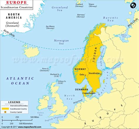 Scandinavian Countries | Map of Scandinavian Countries