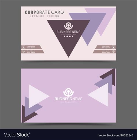 Business card double-sided design Royalty Free Vector Image