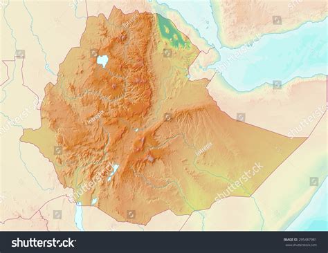 Topographic Map Ethiopia Shaded Relief Elevation Stock Illustration 295487981 | Shutterstock