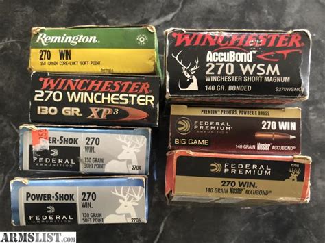 ARMSLIST - For Sale/Trade: 270 WINCHESTER AMMO