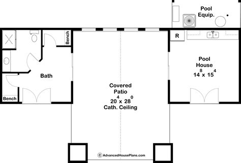Craftsman Style Pool House Plan | Waldron in 2022 | Pool house plans, Pool house, Craftsman style