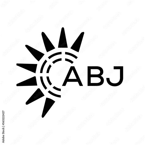 ABJ letter logo. ABJ image on white background and black letter. ABJ technology Monogram logo ...