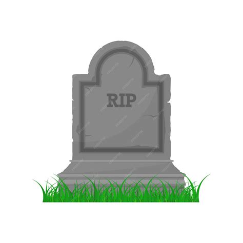 Premium Vector | Gravestone old tomb on white background concept cartoon gravestone halloween ...