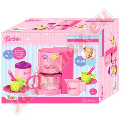 Barbie kávéskészlet + kávéfõzõ 2 személyes - Faro Toys | Játékkonyhák kiegészítõk | Lány játékok ...