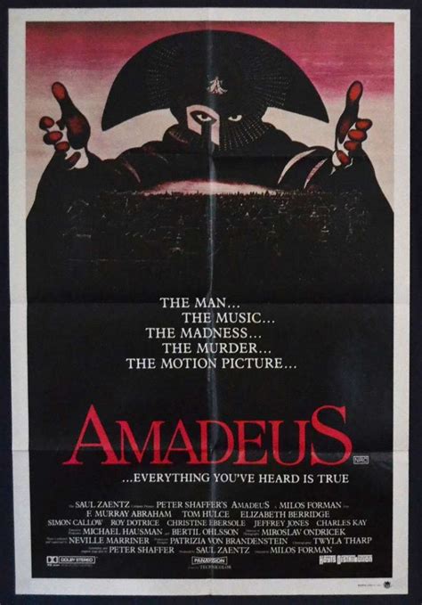 All About Movies - Amadeus Movie Poster Original One Sheet Mozart F. Murray Abraham Tom Hulce