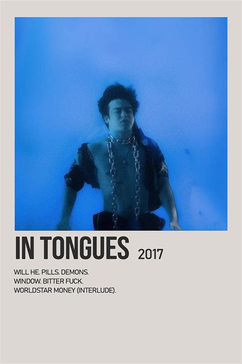 In Tongues by Joji Album Poster | Póster de música, Álbumes de música, Impresión de póster