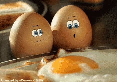 Eggs Omelet GIF - Eggs Omelet Afraid - Discover & Share GIFs