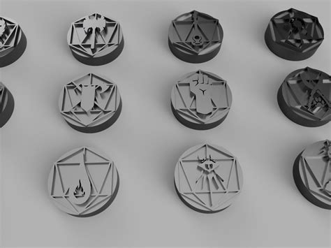 DnD classes magnetic placeholder by Thingiprints | Download free STL model | Printables.com