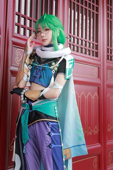 Game Genshin Impact Baizhu Uniform Cosplay Costume Full Set - AllCosplay.com