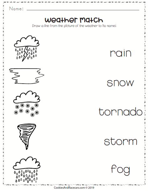 weather worksheet pack includes this matching plus 8 more free ...