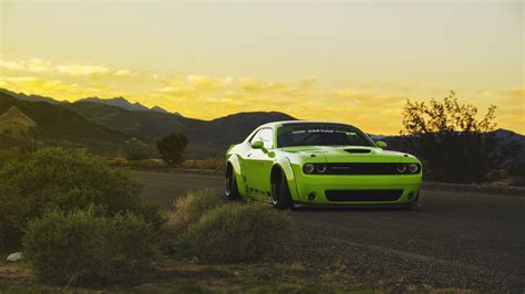 Dodge Challenger Green, HD Cars, 4k Wallpapers, Images, Backgrounds ...