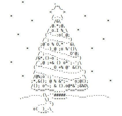 Christmas Tree Ascii Art