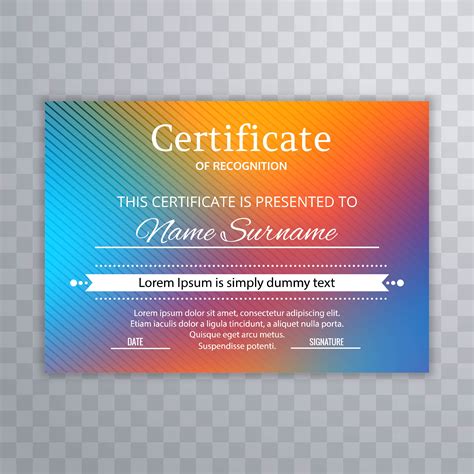 Colorful Certificate Background