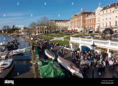 View over the River Thames towards part of Richmond (from Richmond ...