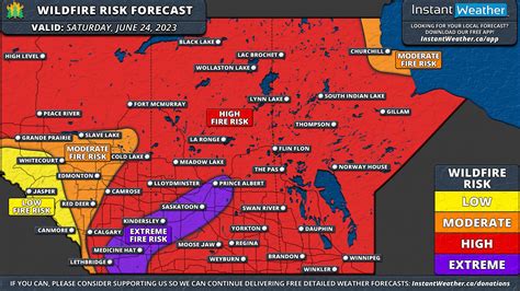 PRAIRIES: Wildfire Risk Forecast for Saturday, June 24, 2023