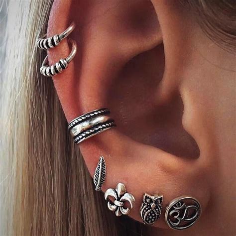 Punk Style Earring Sets | Bijoux oreille, Boucles d'oreilles vintage ...