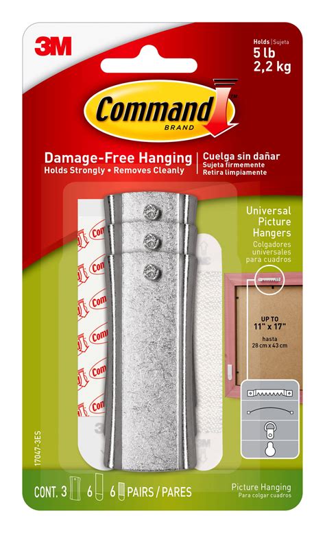 Command Universal Picture Hanger, 3 Hangers, 6 Strips Per Pack - Walmart.com