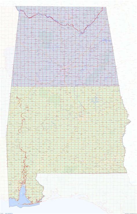 Alabama Section Township Range Map – medium image – shown on Google Maps