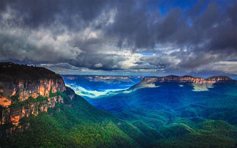 Blue Mountains Summer Landscape Australia Hd 1920x1200 Resolution : Wallpapers13.com