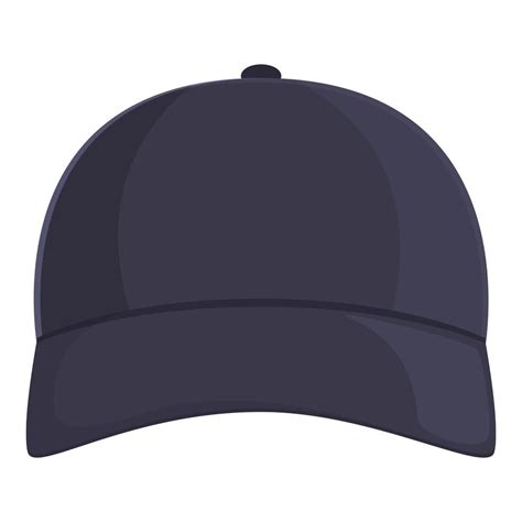 Black baseball hat icon cartoon vector. Cap template 16279416 Vector ...