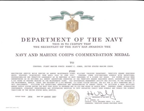 Navy and Marine Corps Commendation Medal