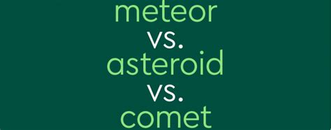 Difference Between Meteor And Comets - PELAJARAN