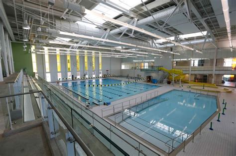 The aquatics centre in Cornell Community Centre, featuring a swimming pool, therapy pool, and ...