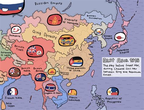 Countryballs map of East Asia, 1918 : r/imaginarymaps