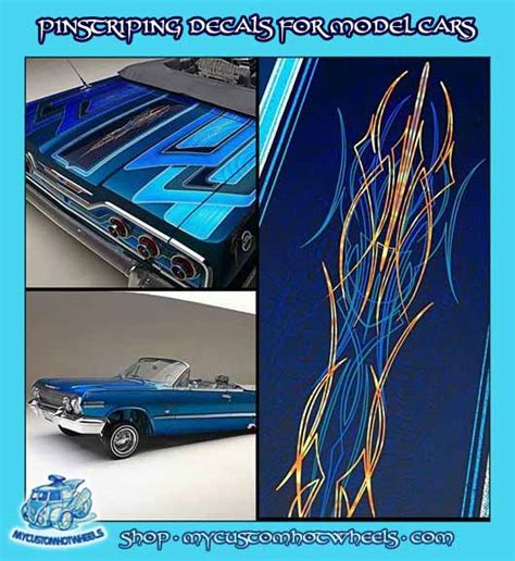 Lowrider Pinstriping Decals | My Custom Hot Wheels & Model Cars