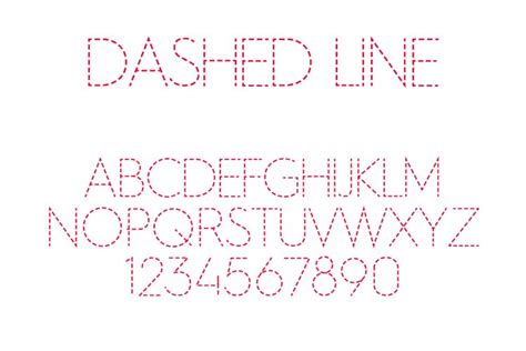 Dashed Line Font (689085)