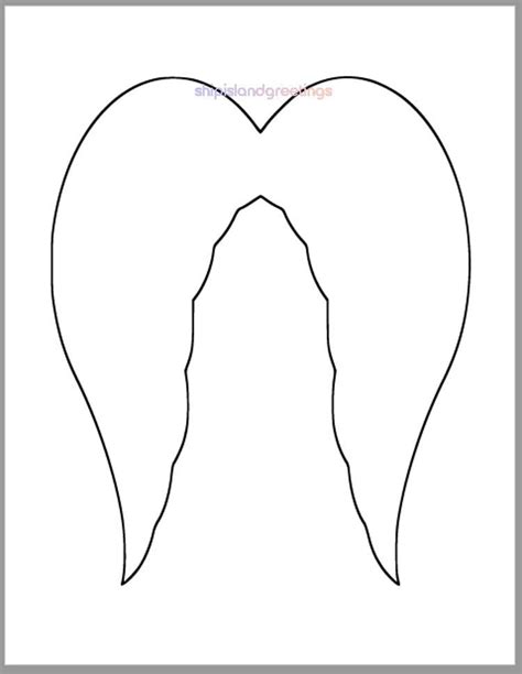 7x8.5 Inch Angel Wings Template-printable Template-angel Wings - Etsy ...