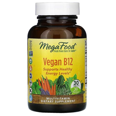 Buy Vegan Vitamin B12 30 Tabs MegaFood Online, UK Delivery