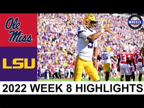 #7 Ole Miss vs LSU Highlights | College Football Week 8 | 2022 College ...