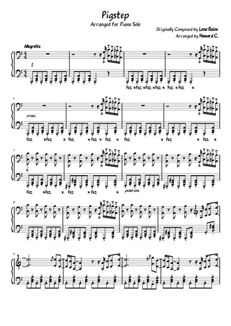 Lena Raine: Pigstep - For Piano Solo (Simple Arrangement) Sheet music for Piano (Solo ...