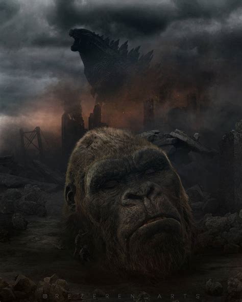 Godzilla Kills Kong (Godzilla VS Kong) by Rezeren on DeviantArt