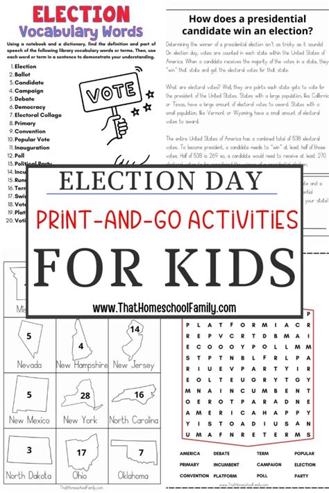 Election Day Activities For Kids {free printable!} - That Homeschool Family