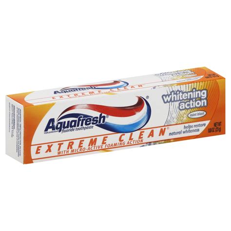 AquaFresh Extreme Clean Triple Protection Toothpaste, Fluoride, Whitening Action, Mint Blast, 0. ...