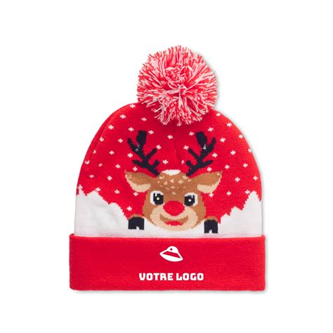 Bonnet de Noël tricoté personnalisable 'Shimas light' - Objetify