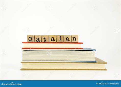 Catalan Language Word on Wood Stamps and Books Stock Image - Image of ...