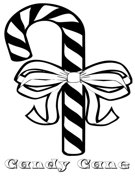 Free Printable Candy Cane Coloring Pages For Kids