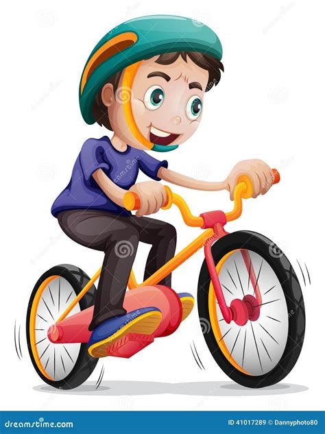 Boy Cartoon Riding Bicycle Vector Illustration | CartoonDealer.com #33234298