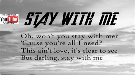 stay with me cover lyrics - YouTube