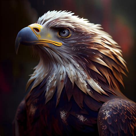 Premium AI Image | Portrait of a majestic eagle in the nature Closeup