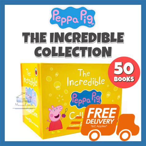 Peppa Pig Book Set: The Incredible Peppa Pig Collection (Yellow) [50 ...