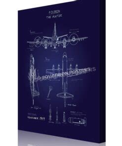 P-3 Orion Blueprint T-shirt – Squadron Posters