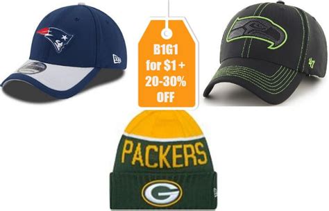 NFL Hats and Caps Buy One Get One for $1 + Additional 20-30% OFF ...