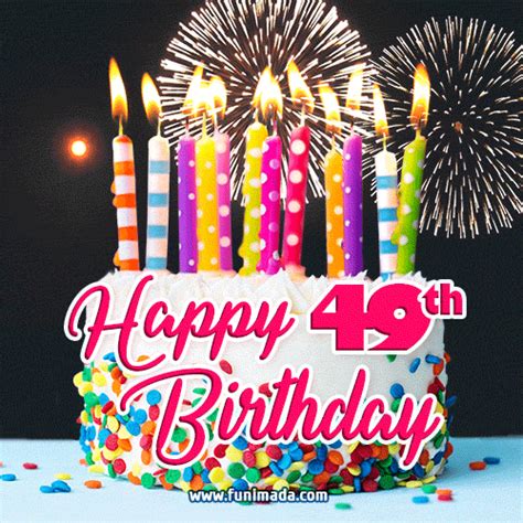 Happy 49th Birthday Animated GIFs - Download on Funimada.com