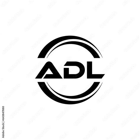 ADL letter logo design with white background in illustrator, vector ...